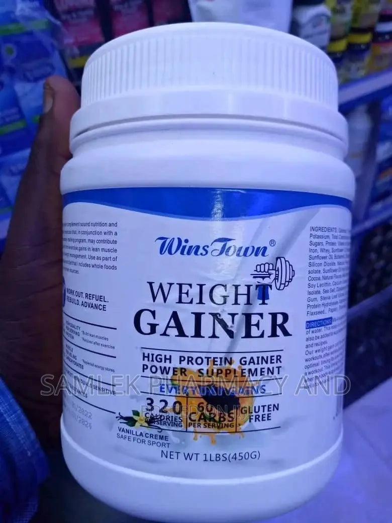 🔥 LIMITED DEAL — Wins Town Weight Gainer High Protein Supplement 450g | Build Muscle + Gain Weight + Boost Recovery | KSh 2,200