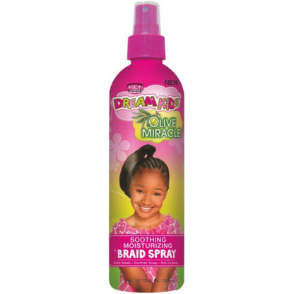 African Pride Dream Kids Olive Miracle Soothing Moisturizing Braid Spray