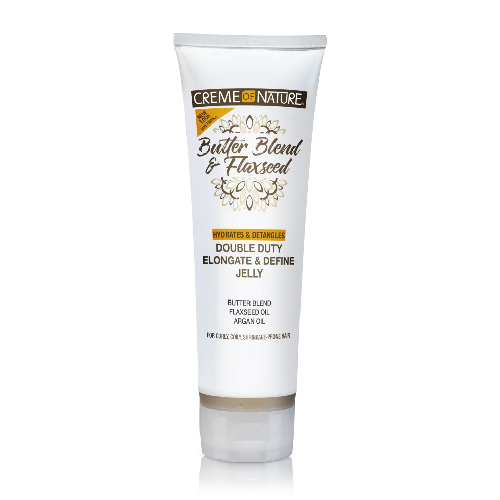 Creme of Nature Butter Blend & Flaxseed Double Duty Elongate & Define Curl Jelly