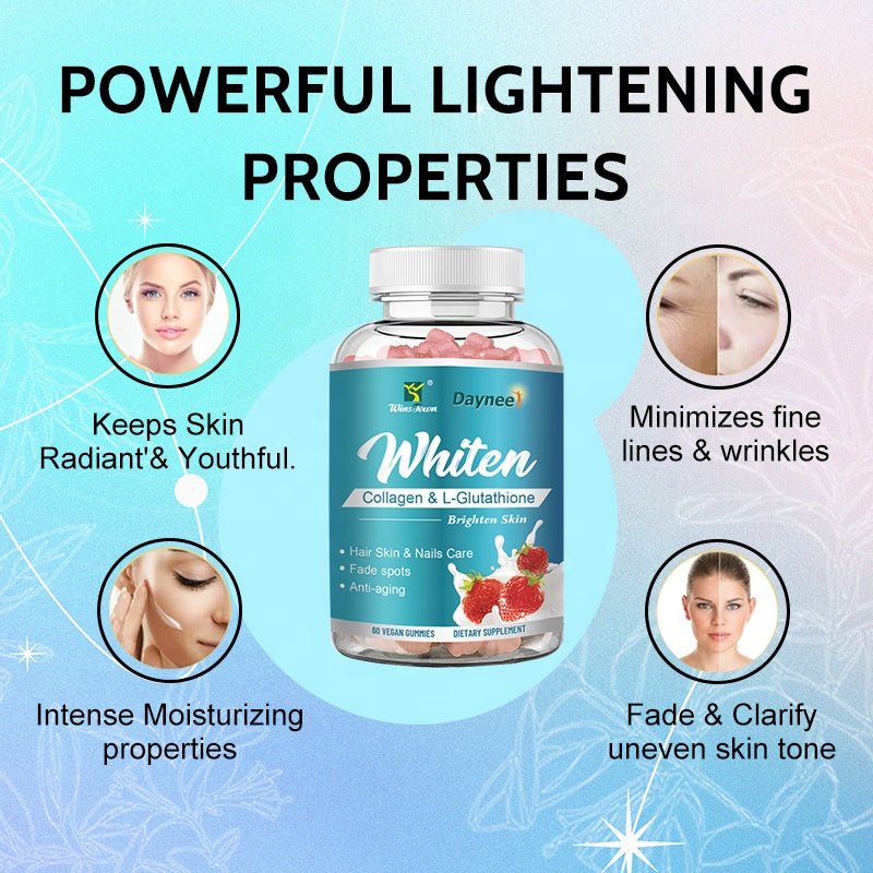 🔥 LIMITED DEAL — Daynee Whiten Collagen & L-Glutathione Vegan Gummies | Brighten Skin + Fade Dark Spots + Firm & Glow | KSh 2999