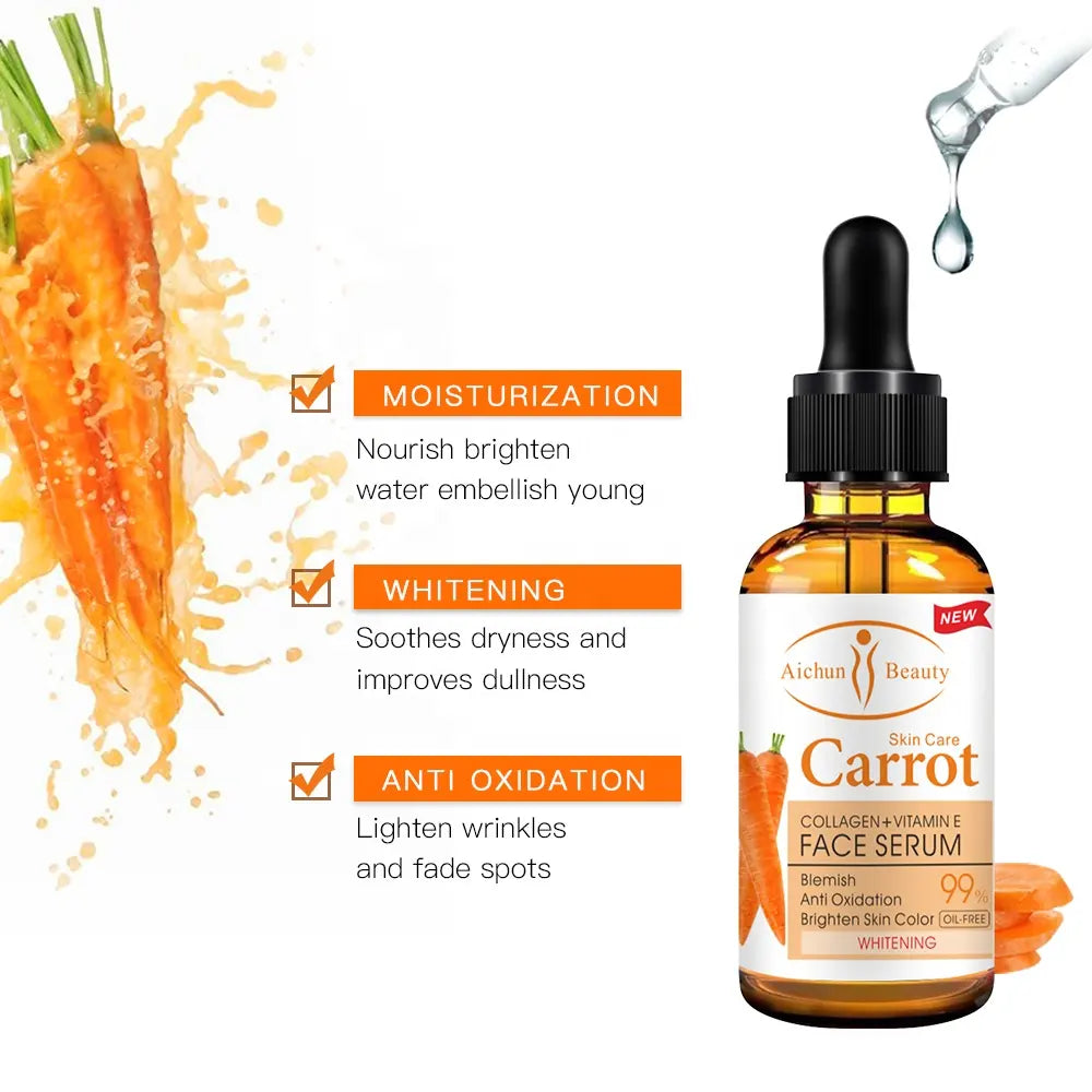 🔥 ORDER 1, WE SEND 2 — Aichun Beauty Carrot Whitening Serum 30ml | Brightening + Anti-Ageing + Anti-Acne | KSh 1,500