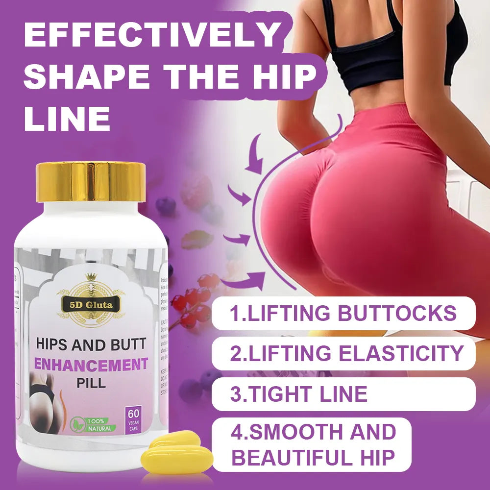🔥 LIMITED DEAL — 5D Gluta Hips & Butt Enhancement Pills | Fuller Curves + Firmer Skin + Radiant Glow | KSh 3,400