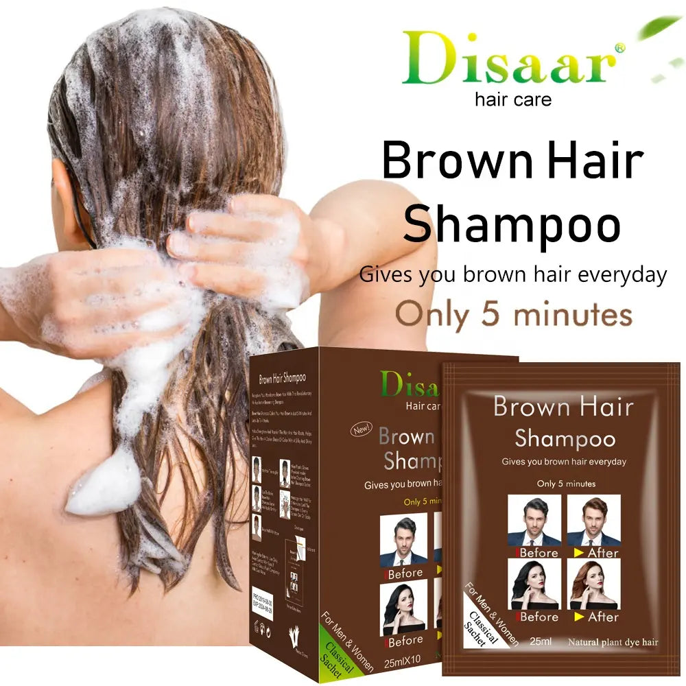 🔥 LIMITED DEAL — Disaar Brown Color Hair Dye Shampoo | Covers Grey Hair in 5 Mins + Colors, Cleanses & Conditions + Ammonia-Free | KSh 2,500