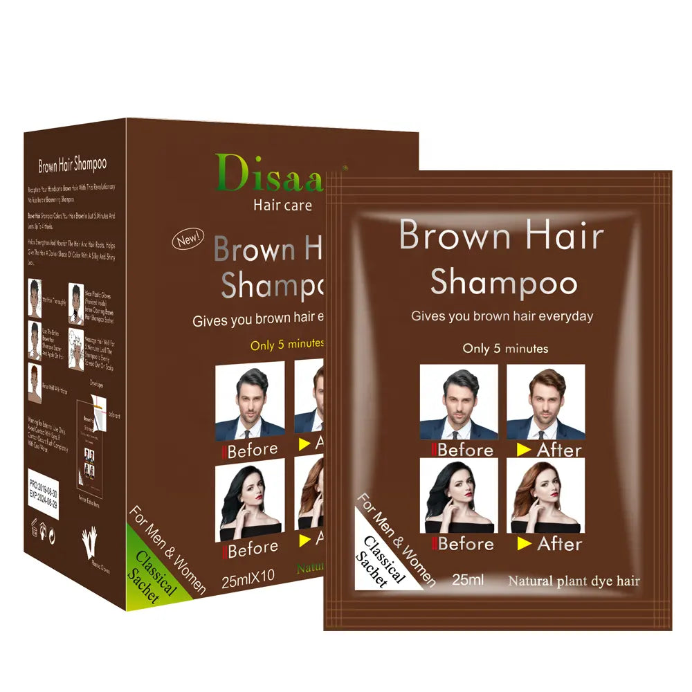 🔥 LIMITED DEAL — Disaar Brown Color Hair Dye Shampoo | Covers Grey Hair in 5 Mins + Colors, Cleanses & Conditions + Ammonia-Free | KSh 2,500