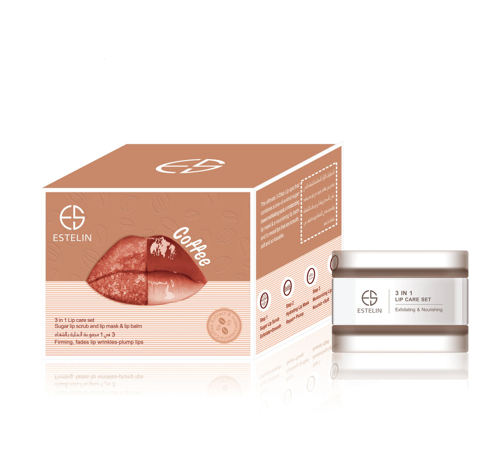 🔥 LIMITED DEAL — Estelin 3-in-1 Coffee Lip Care Set | Mask + Scrub + Balm | Plump + Firm + Nourish | KSh 1,350