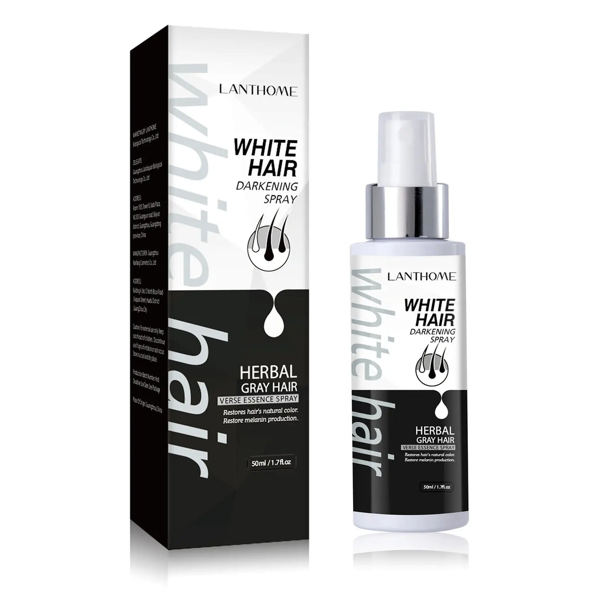 🔥 SALE — LANTHOME White Hair Darkening Spray | Cover Gray Hair Instantly | Men & Women | KSh 2,200