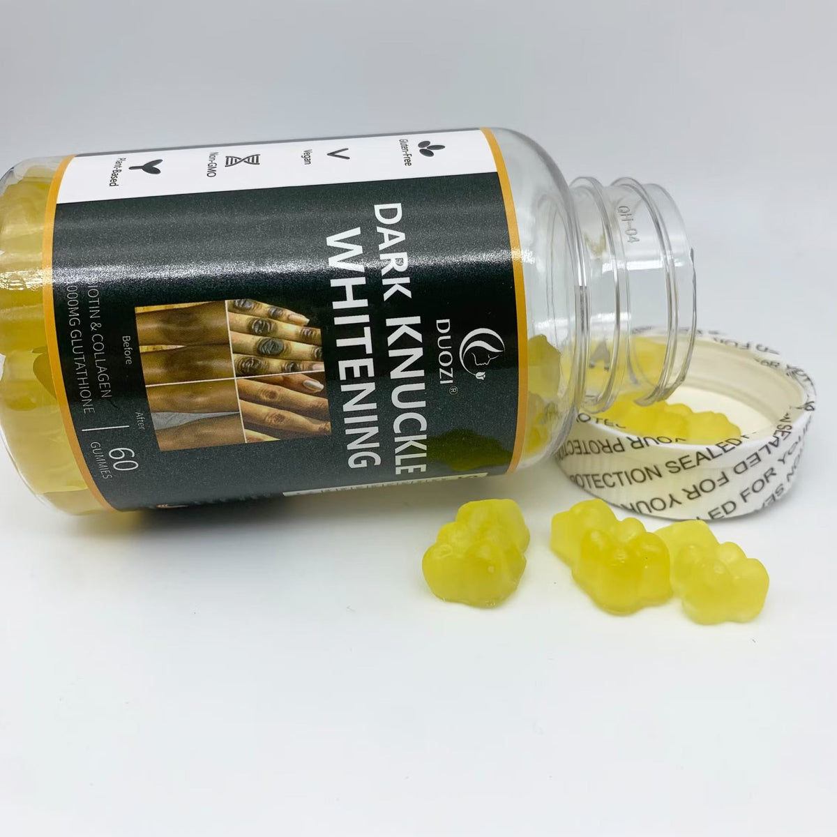🔥 Duozi Dark Knuckle Whitening Gummies – Fade Dark Knuckles, Elbows & Knees Naturally | Get Even Skin Tone From Within