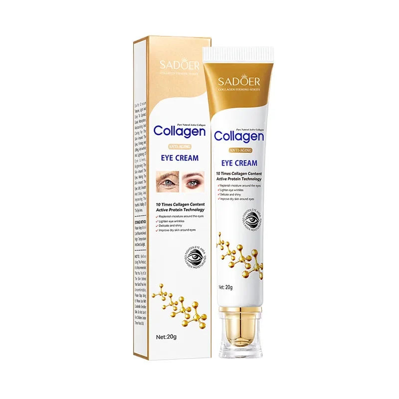 SADOER collagen anti-wrinkle eye cream, anti-aging, reducing dark circles, brightening and moisturizing the skin around the eyes
