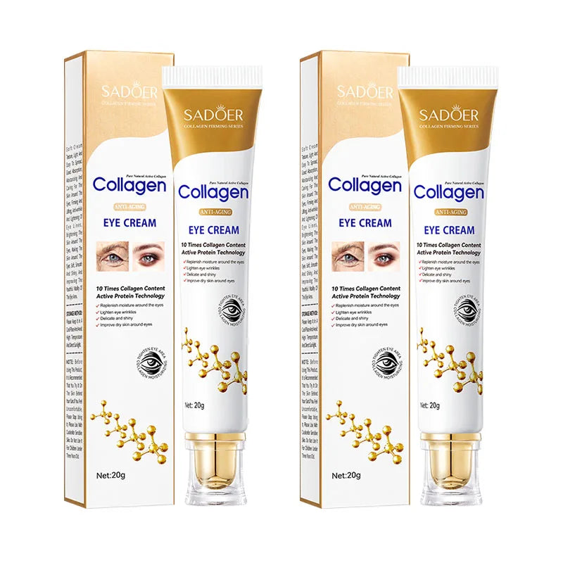 SADOER collagen anti-wrinkle eye cream, anti-aging, reducing dark circles, brightening and moisturizing the skin around the eyes