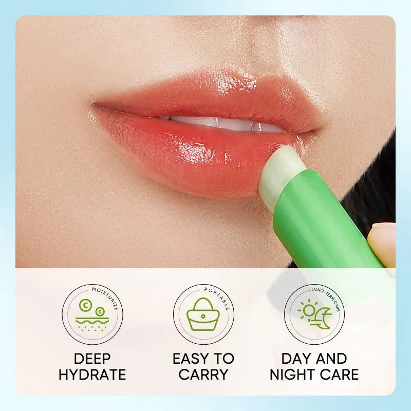 Sadoer Aloe Vera Lip Balm Nourishes, Moisturizes, and Softens, Prevents Dryness and Repairs Lips, Gentle and Non-Irritating