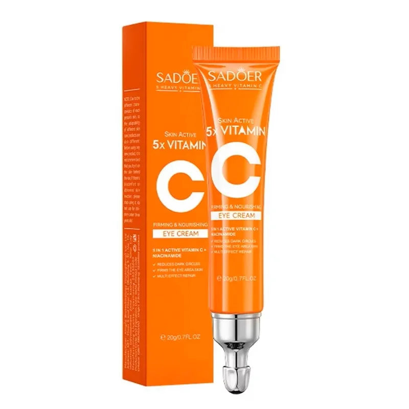 SADOER 5X Vitamin C Nicotinamide Firming Repairing Eye Cream Anti Dark Circles Eyes Bags Remover