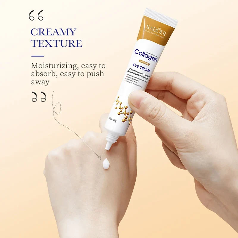 SADOER collagen anti-wrinkle eye cream, anti-aging, reducing dark circles, brightening and moisturizing the skin around the eyes