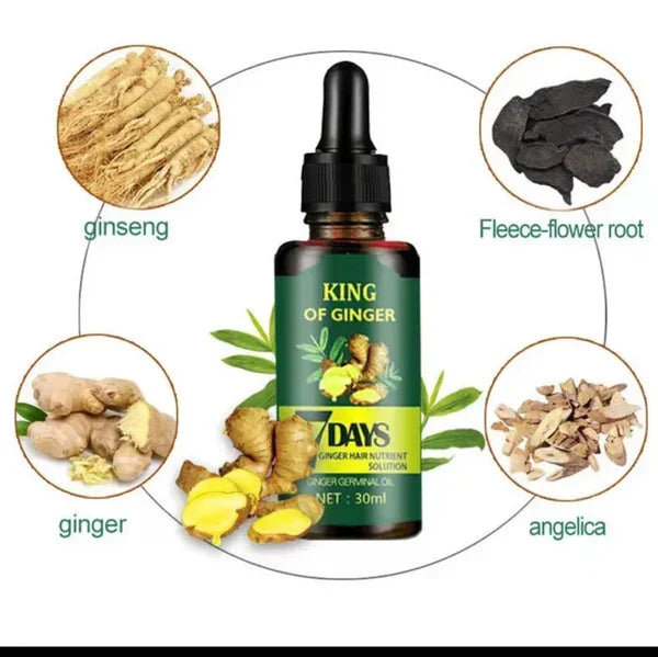 🔥 BUY 1 GET 1 FREE — King of Ginger 7-Day Hair Growth Oil | Stop Breakage + Regrow Hair | KSh 1,800 (D)