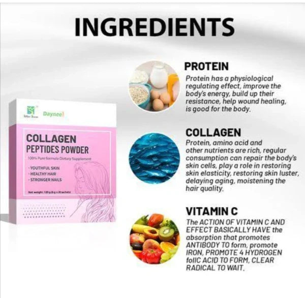 🔥 LIMITED DEAL — DAYNEE Collagen Peptides Powder Drink 6g ×20 Bags | Skin Glow + Elasticity + Hair & Nails | KSh 2999