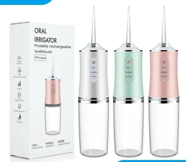 Oral Irrigator Portable Dental Water Flosser USB Rechargeable Water Jet Floss Tooth Pick