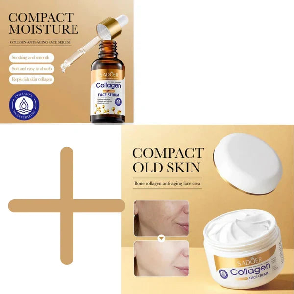 🔥 ORDER 1, WE SEND 2 — SADOER Collagen Serum + Cream Anti-Aging Combo | Firms Skin + Fades Wrinkles + Deep Hydration | KSh 1,800