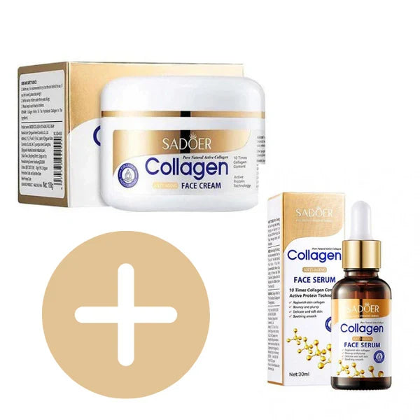 🔥 ORDER 1, WE SEND 2 — SADOER Collagen Serum + Cream Anti-Aging Combo | Firms Skin + Fades Wrinkles + Deep Hydration | KSh 1,800