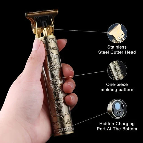 🔥 SALE — T9 Dragon Gold Cordless Hair Clipper | Zero Gap + 180min Battery + 4 Combs | KSh 1,750 (A)