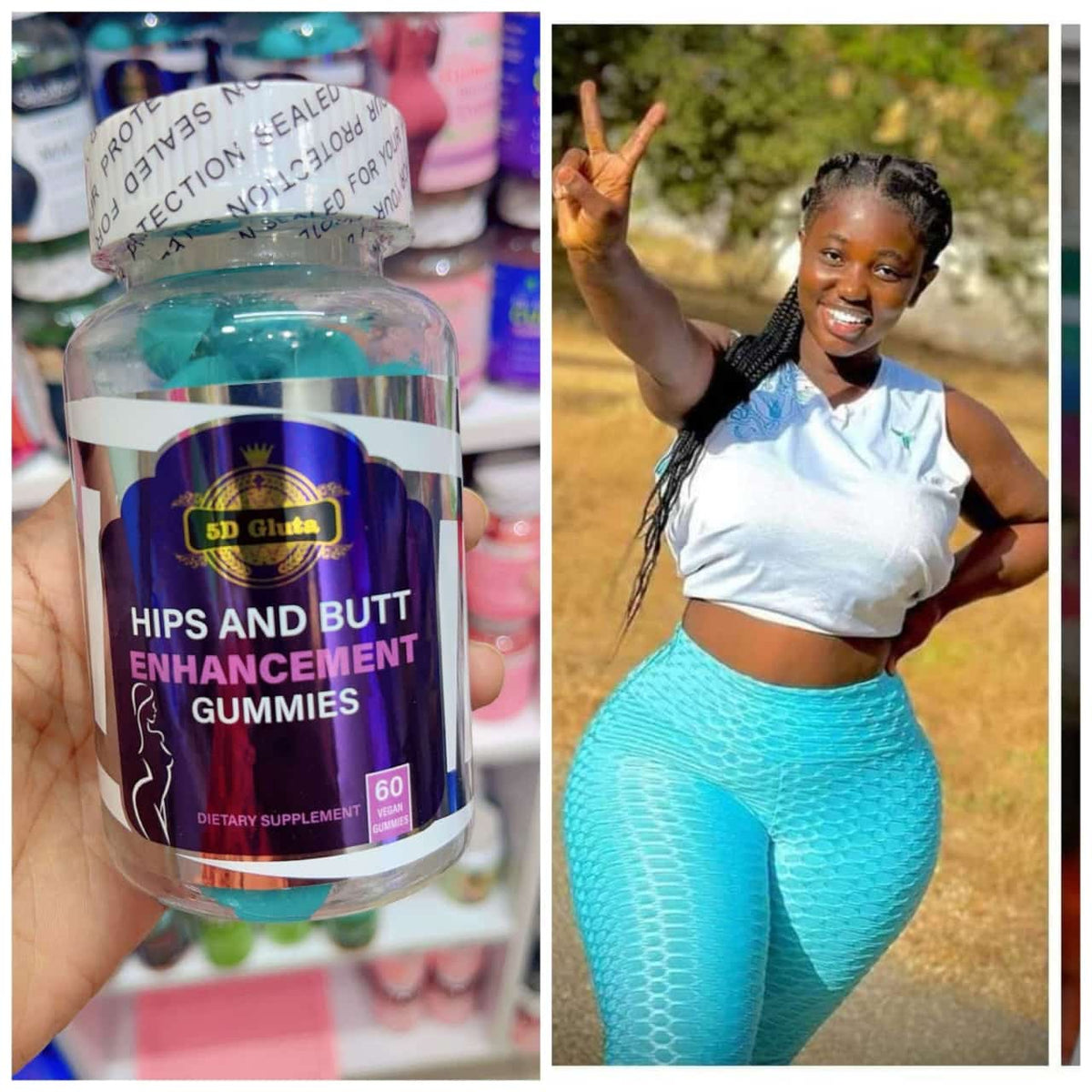 🔥 LIMITED DEAL — 5D Gluta Hips & Butt Enhancement Gummies | Fuller Curves + Skin Brightening + Firmer Figure | KSh 2999