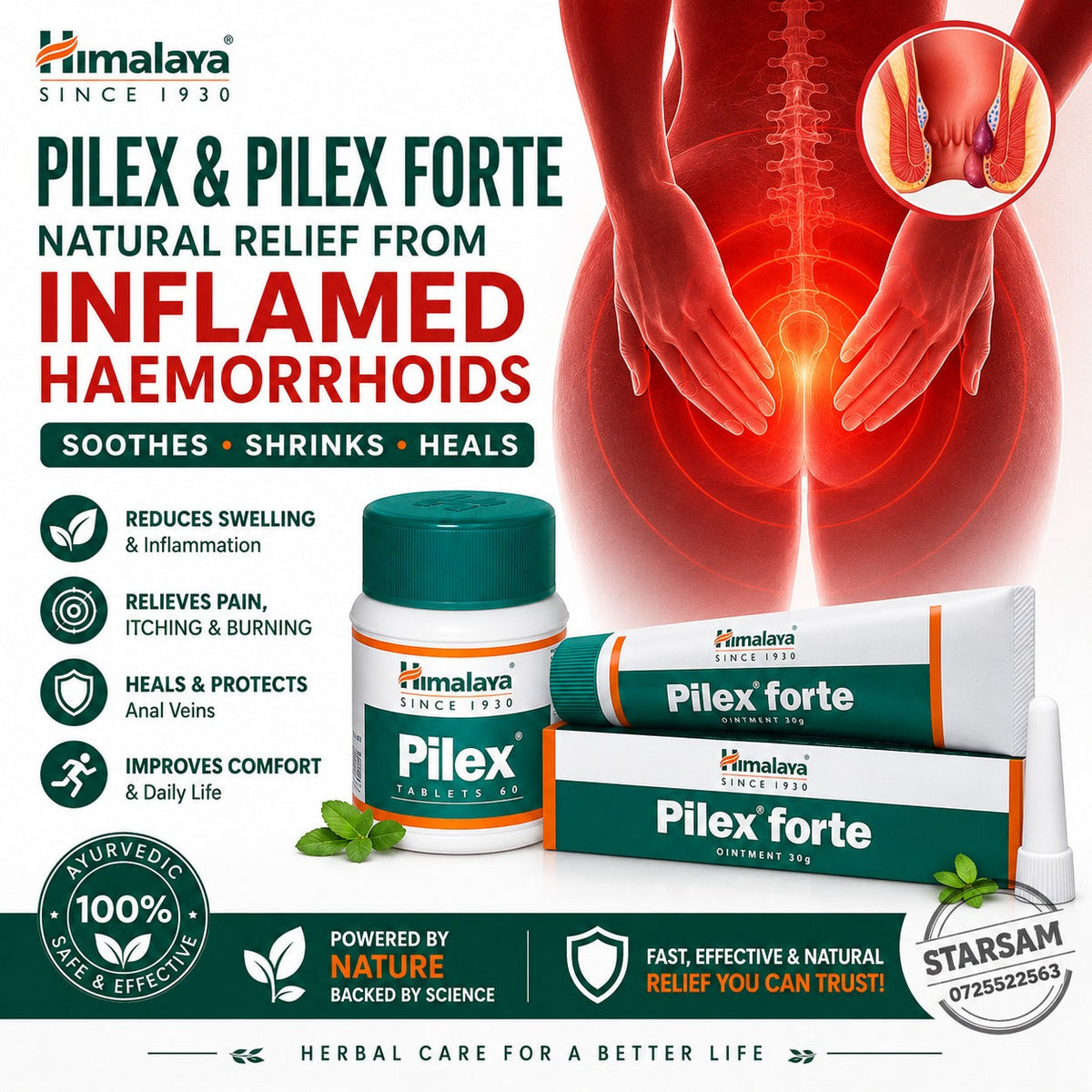 🔥 LIMITED DEAL — Himalaya Pilex Tablets + pilex Ointment | Soothes Piles + Anti-Inflammatory + Natural Relief | KSh 5,130