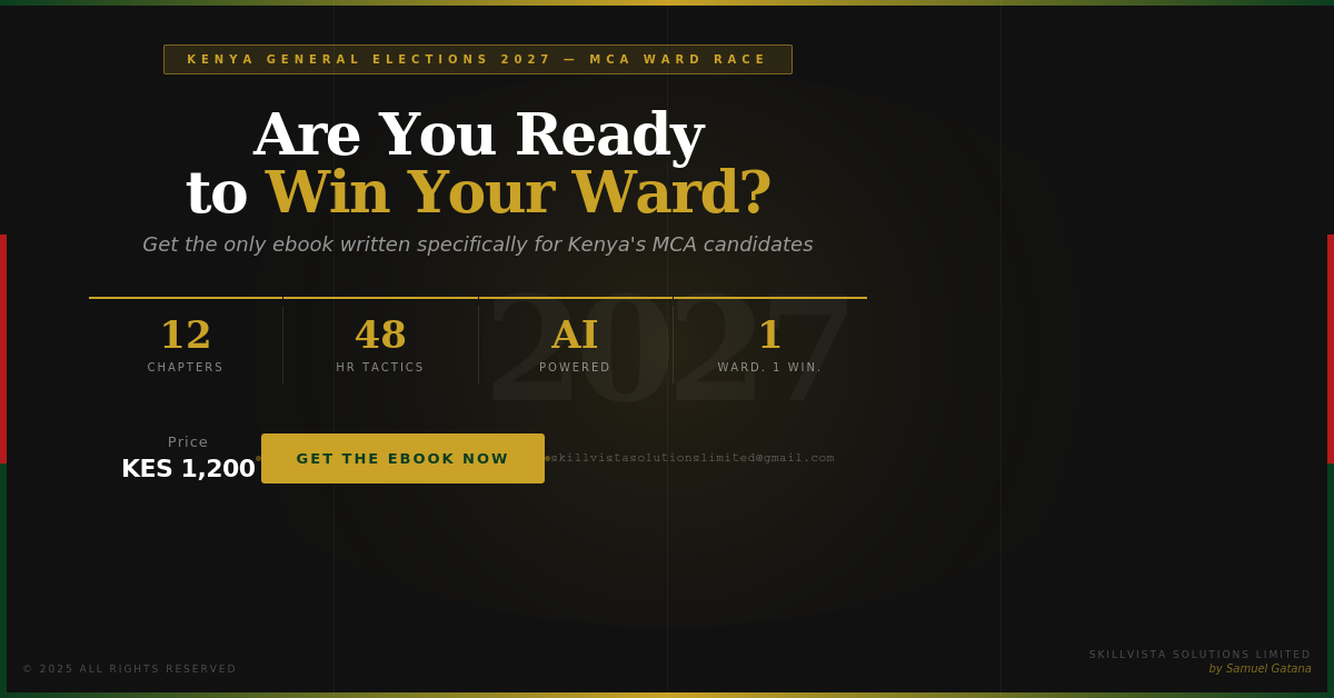 MCA Election Mastery 2027 - A must have Guide to all Candidates and Agents