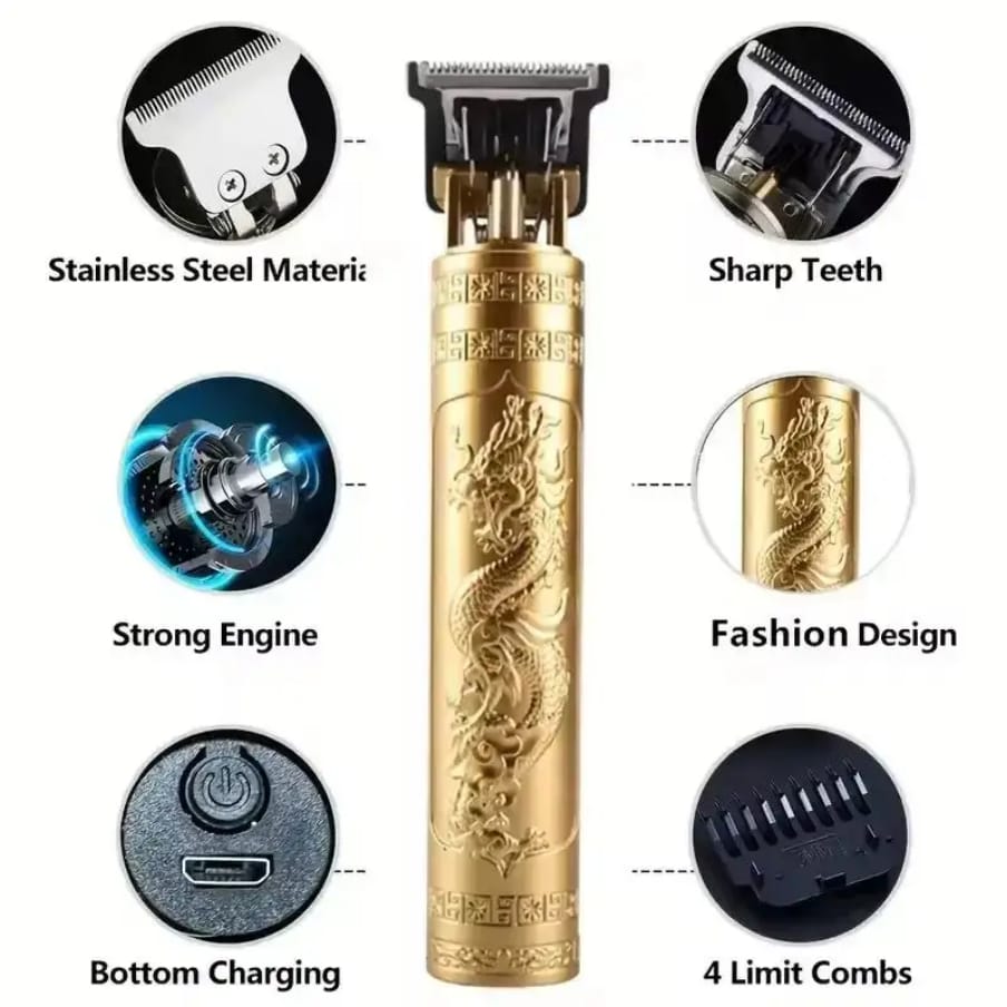 T9 Vintage Shaver – Low-Noise, Powerful & Stylish Grooming Tool