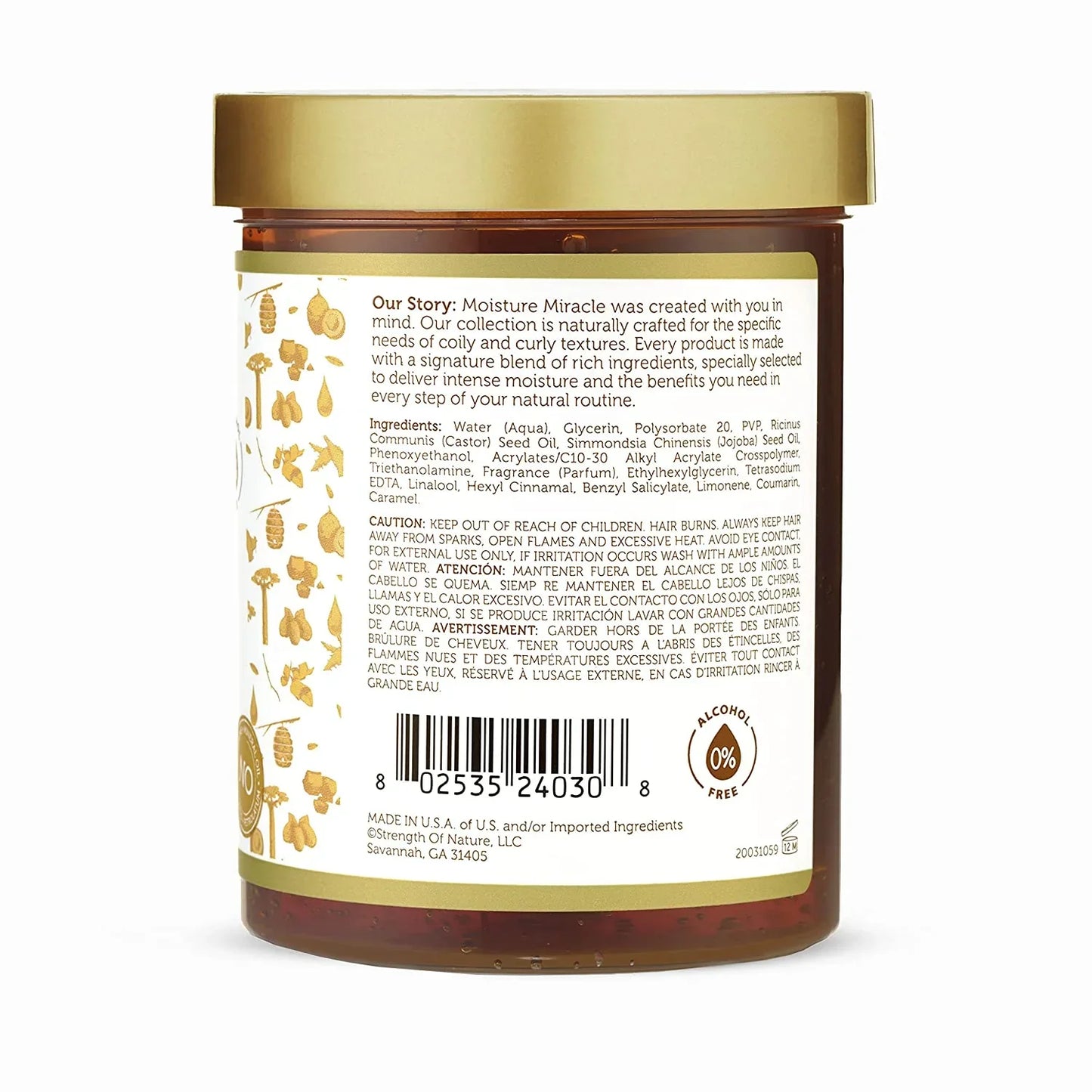 African Pride Moisture Miracle Black Castor & Jojoba Oil Max Hold Styling Gel (510g)