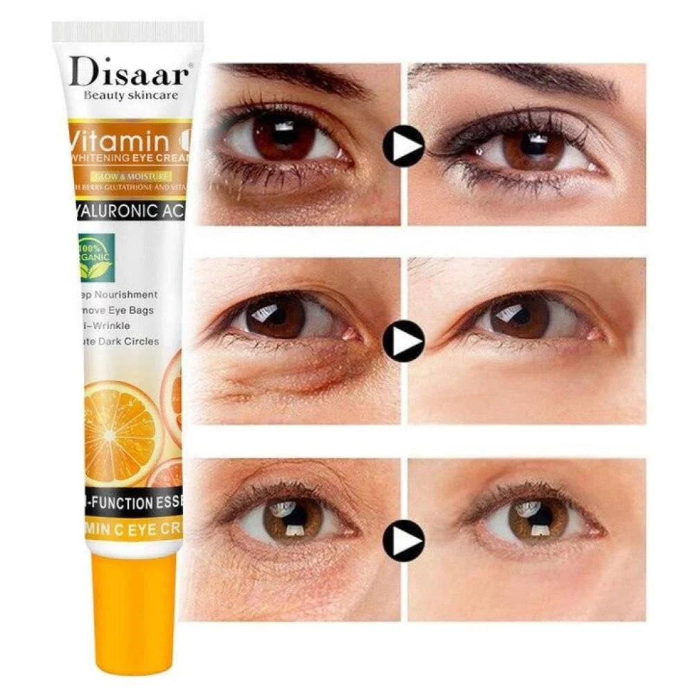 🔥 LIMITED DEAL — Disaar Vitamin C Whitening Eye Cream + Hyaluronic Acid 25ml | Fade Dark Circles + Reduce Puffiness + Smooth Fine Lines | KSh 1200