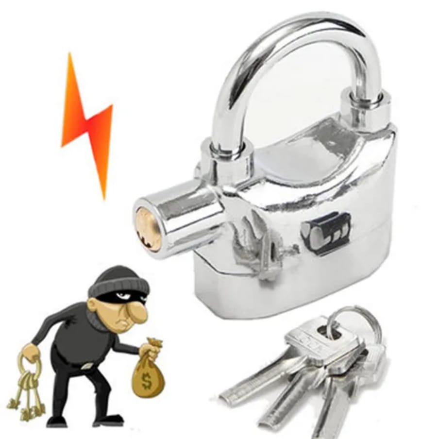 🔥 SALE — Alarm Padlock + 3 Keys | Stainless Steel Security Lock | Screams if Tampered | From KSh 1,800