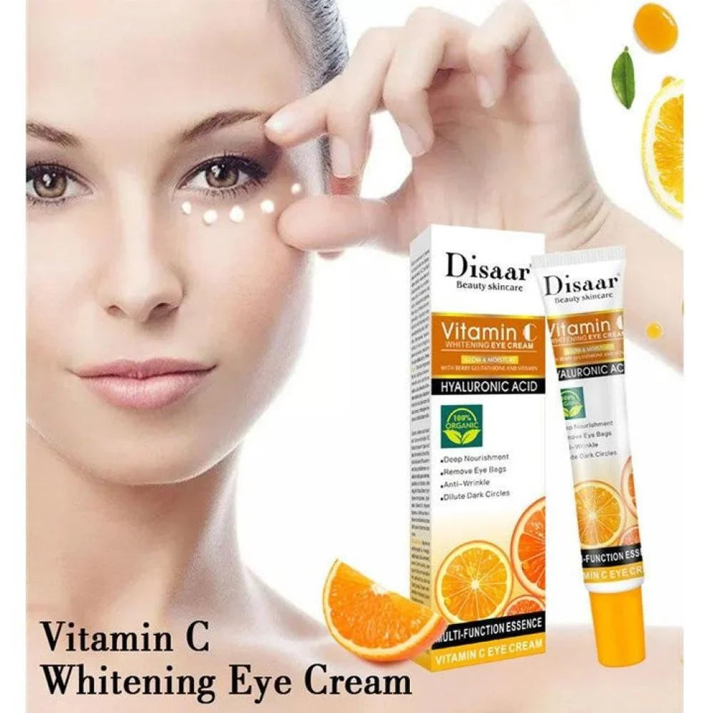 🔥 LIMITED DEAL — Disaar Vitamin C Whitening Eye Cream + Hyaluronic Acid 25ml | Fade Dark Circles + Reduce Puffiness + Smooth Fine Lines | KSh 1200