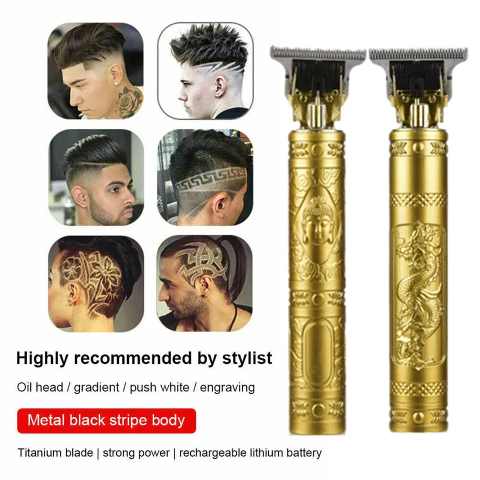 🔥 SALE — T9 Dragon Gold Cordless Hair Clipper | Zero Gap + 180min Battery + 4 Combs | KSh 1,750 (A)