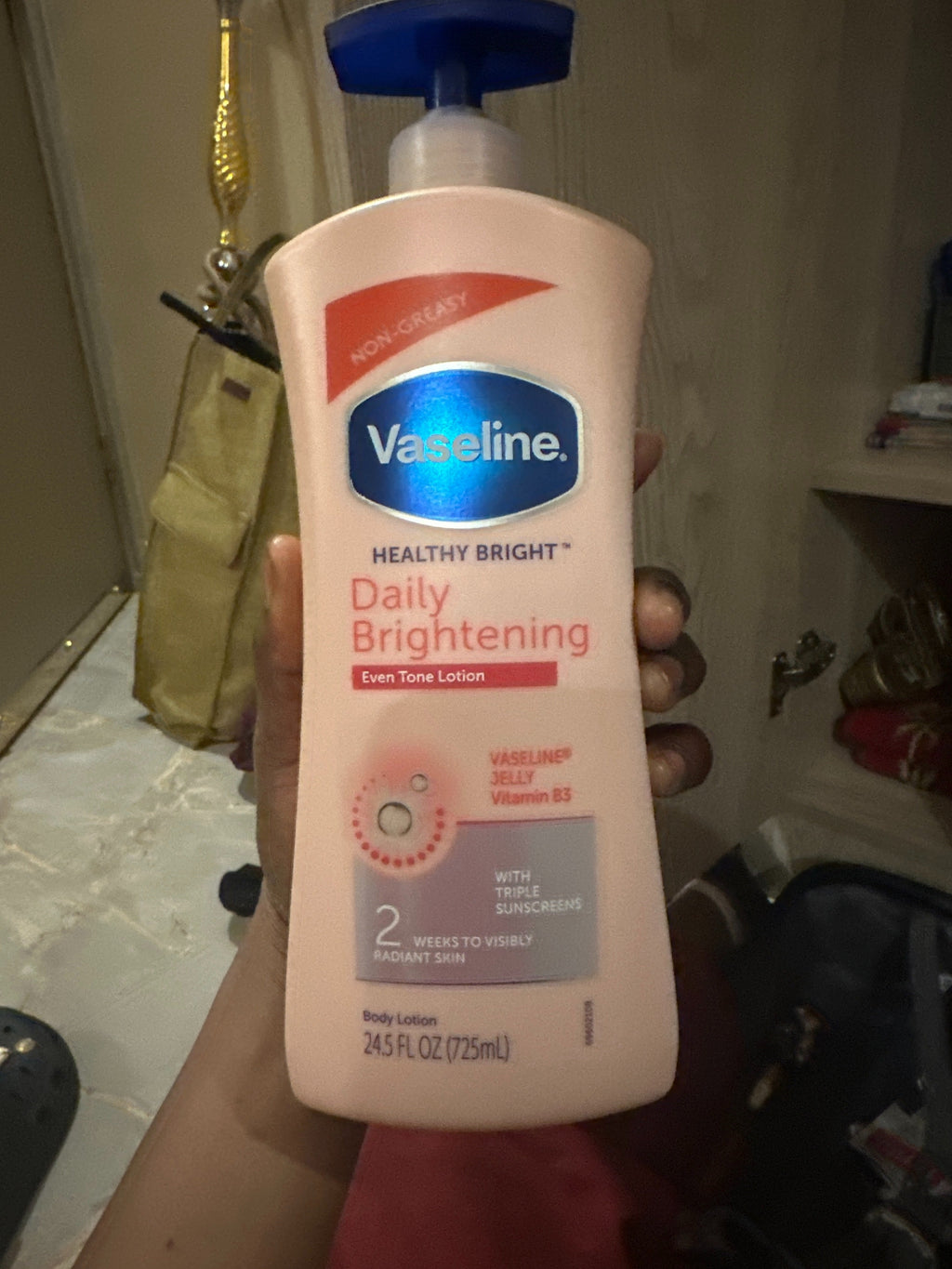 🔥 LIMITED DEAL — Vaseline Healthy Bright Daily Brightening Even Tone Lotion 725ml | Brightens & Evens Skin Tone + 24Hr Hydration + Non-Greasy | KSh 3,500