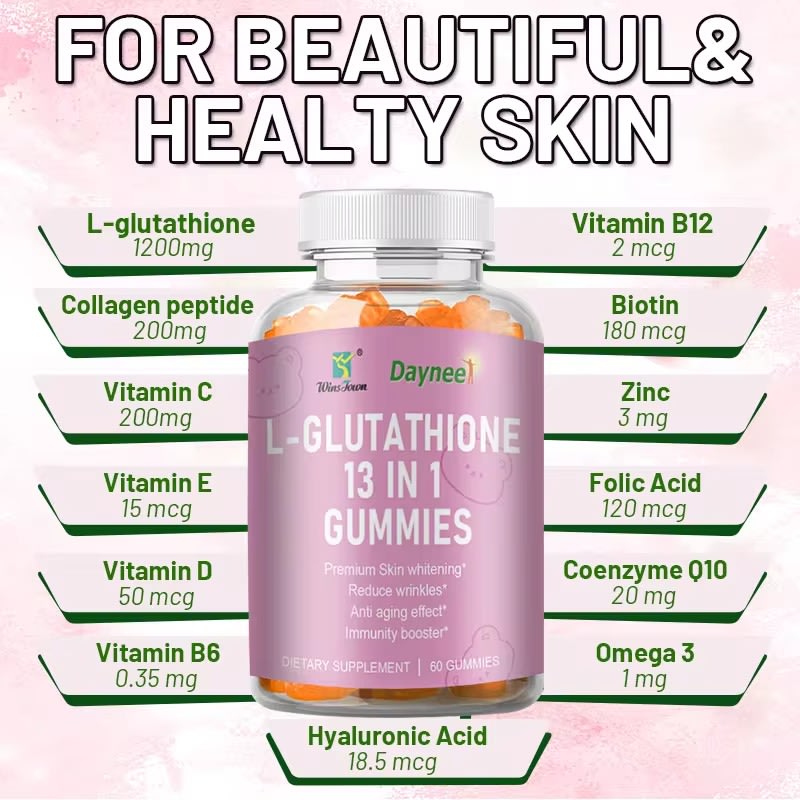🔥 LIMITED DEAL — Daynee L-Glutathione Skin Whitening Gummies | Brighten Skin + Reduce Dark Spots + Antioxidant Protection | KSh 2999