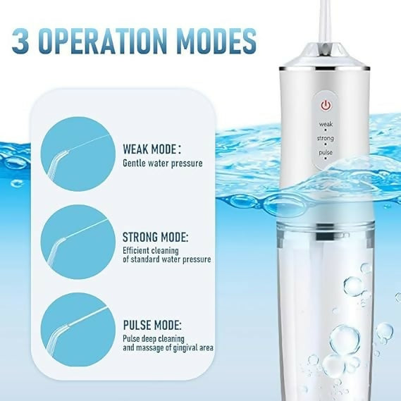 Oral Irrigator Portable Dental Water Flosser USB Rechargeable Water Jet Floss Tooth Pick