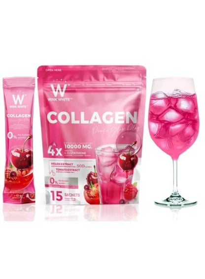 Wink White Collagen Pink Glow Plus – 15 Sachets
