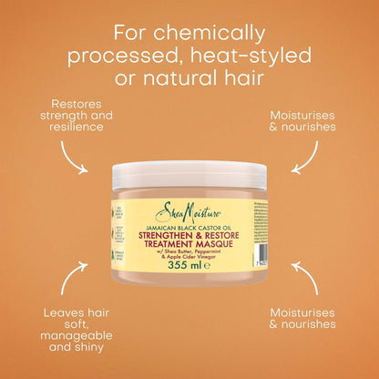 SheaMoisture Jamaican Black Castor Oil Strengthen & Restore Treatment Masque – 355ml