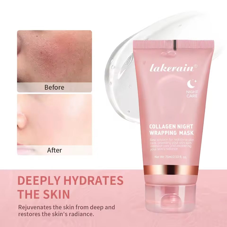 🔥 LIMITED DEAL — Lakerain Collagen Night Wrapping Mask 75ml | Firms + Deep Hydration + Glowing Skin Overnight | KSh 2,200