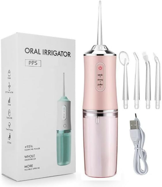 Oral Irrigator Portable Dental Water Flosser USB Rechargeable Water Jet Floss Tooth Pick