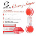 ESTELIN 3-in-1 Cherry Lip Care Set – Get Soft, Pink, Juicy Lips in Days (Scrub + Mask + Balm)