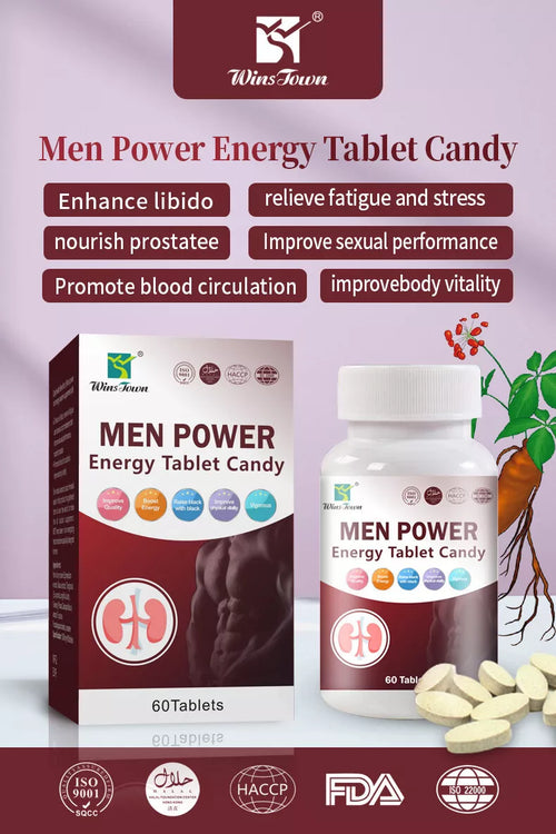 Winstown Men Power Tablet Candy — Natural Male Energy, Stamina & Performance Boost | Feel The Difference Fast!