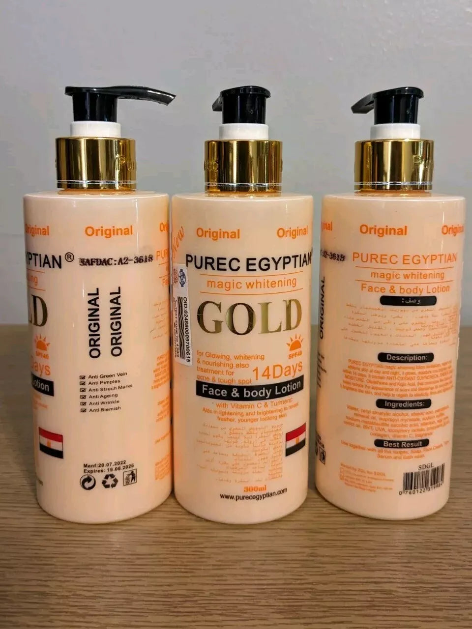 🔥 LIMITED DEAL — Purec Egyptian Magic Whitening Gold Face & Body Lotion | Fades Dark Spots + Brightens Skin + Deep Hydration | KSh 1,800