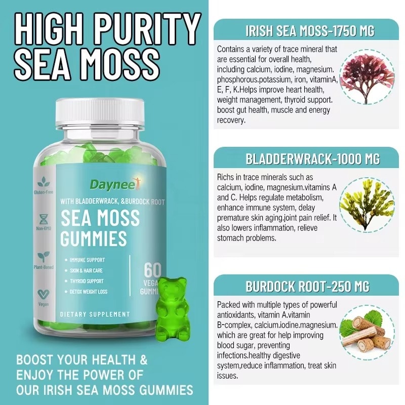 🔥 LIMITED DEAL — Daynee Vegan Sea Moss Gummies | Detox + Boost Immunity + Support Skin, Gut & Joints | KSh 2999