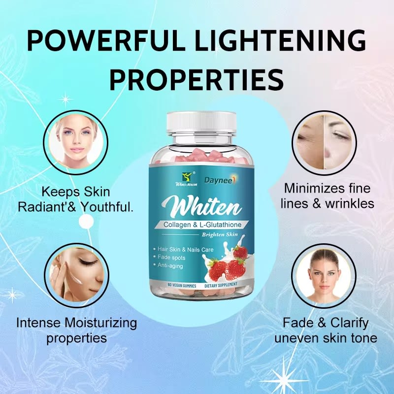 🔥 LIMITED DEAL — DAYNEE Glutathione Collagen Whitening Gummies | Brighter Skin + Clear Complexion + Healthy Hair | KSh 2999